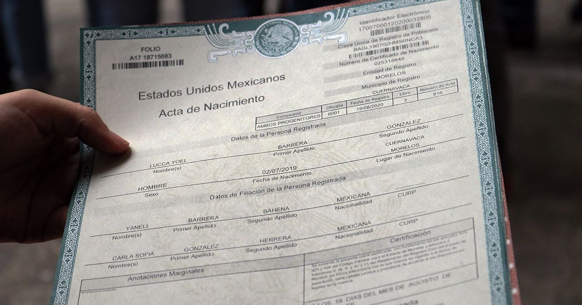 Acta de Nacimiento