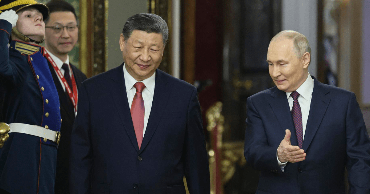 Los presidentes ruso, Vladímir Putin, y chino, Xi Jinping,
