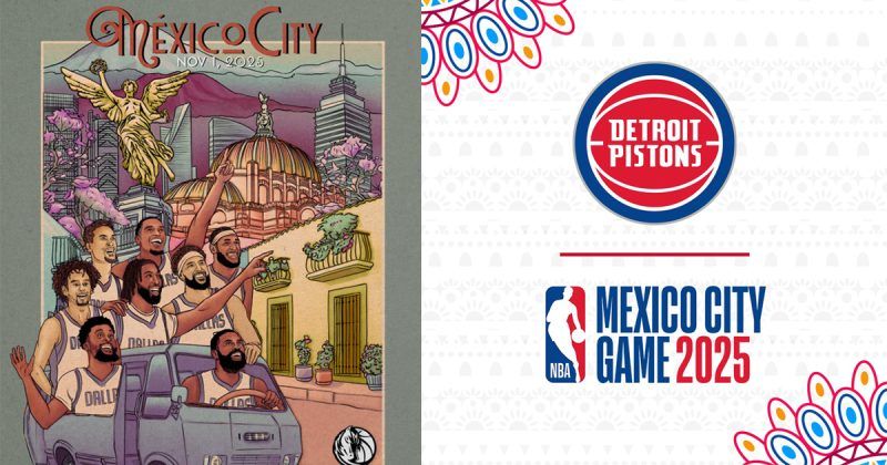Es Oficial Dallas Mavericks Vs Detroit Pistons Jugar N El NBA Mexico City Game 2025 NBA MEXICO 800x420