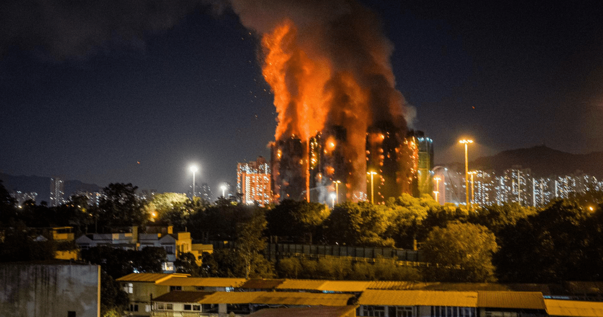 Incendio en Hong Kong