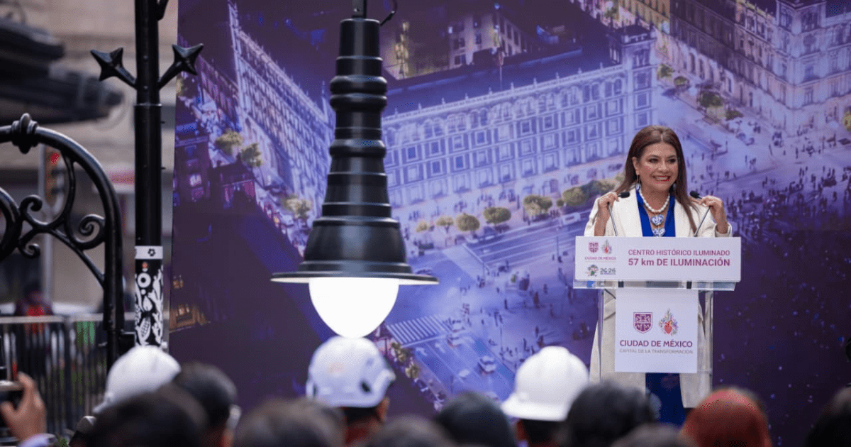 Clara Brugada anunció nueva iluminación para el Centro Histórico.