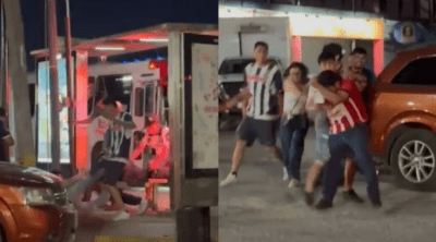 agresión de aficionados de Monterrey