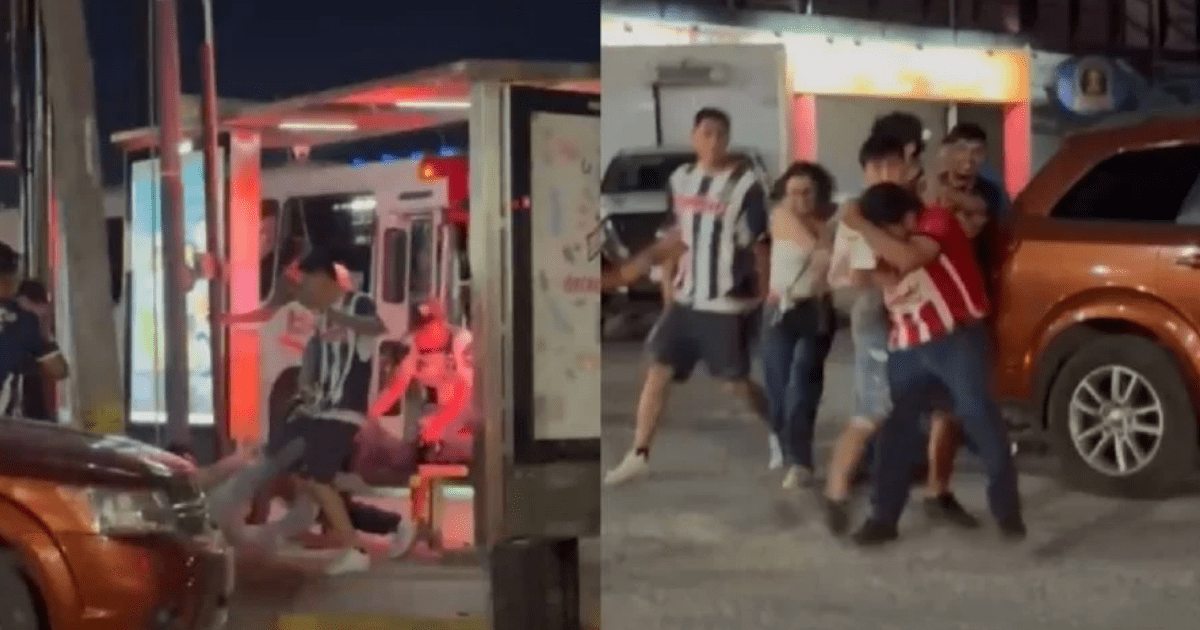 agresión de aficionados de Monterrey